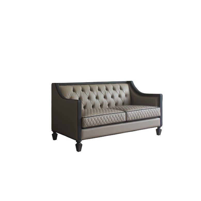 Acme Furniture House Beatrice Stationary Polyurethane Loveseat 58816 IMAGE 1