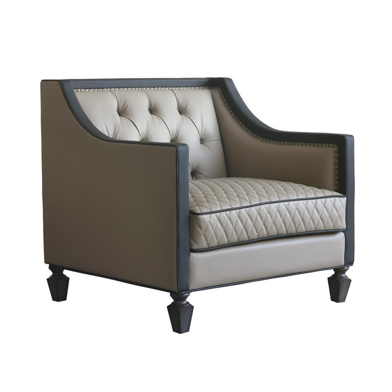 Acme Furniture House Beatrice Stationary Polyurethane Chair 58817 IMAGE 2