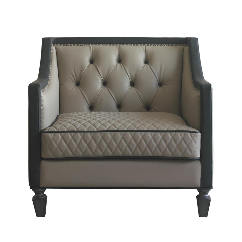 Acme Furniture House Beatrice Stationary Polyurethane Chair 58817 IMAGE 3