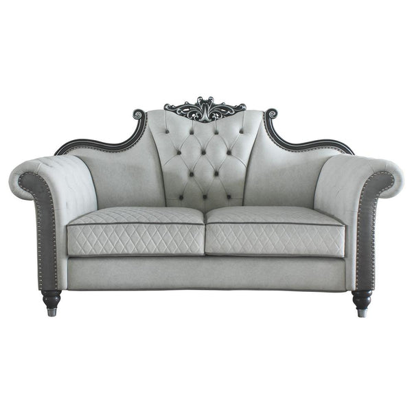 Acme Furniture House Delphine Stationary Fabric Loveseat 58831 IMAGE 1