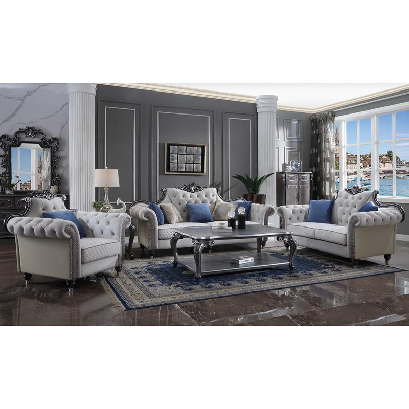 Acme Furniture House Delphine Stationary Fabric Chair 58832 IMAGE 5