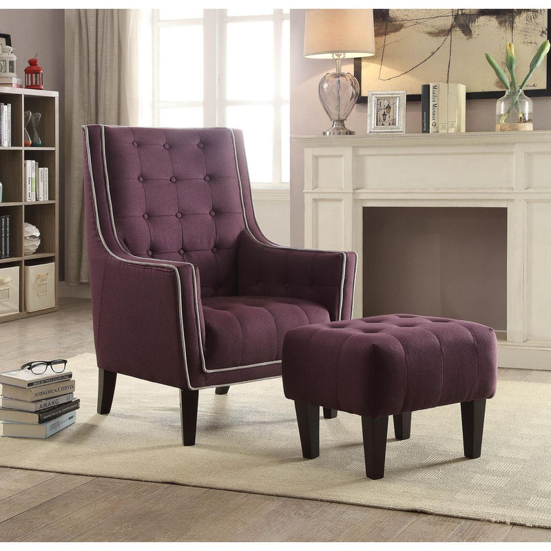 Acme Furniture Ophelia Stationary Fabric Accent Chair 59630 IMAGE 2
