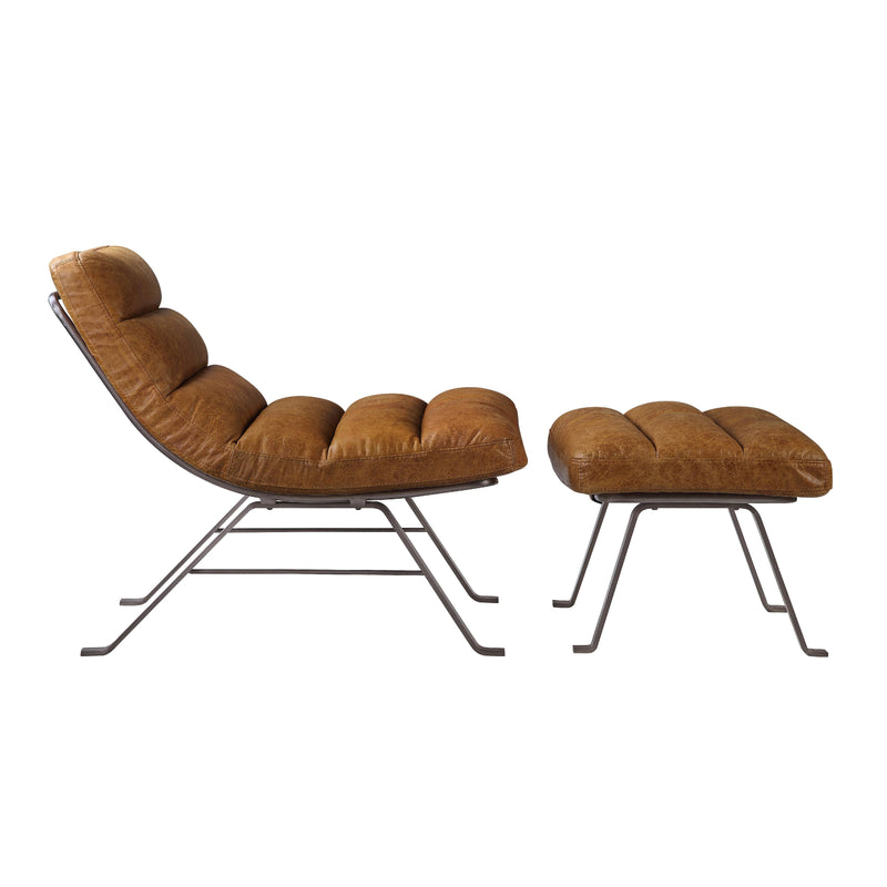 Acme Furniture Bison Leather Ottoman 59652 IMAGE 3