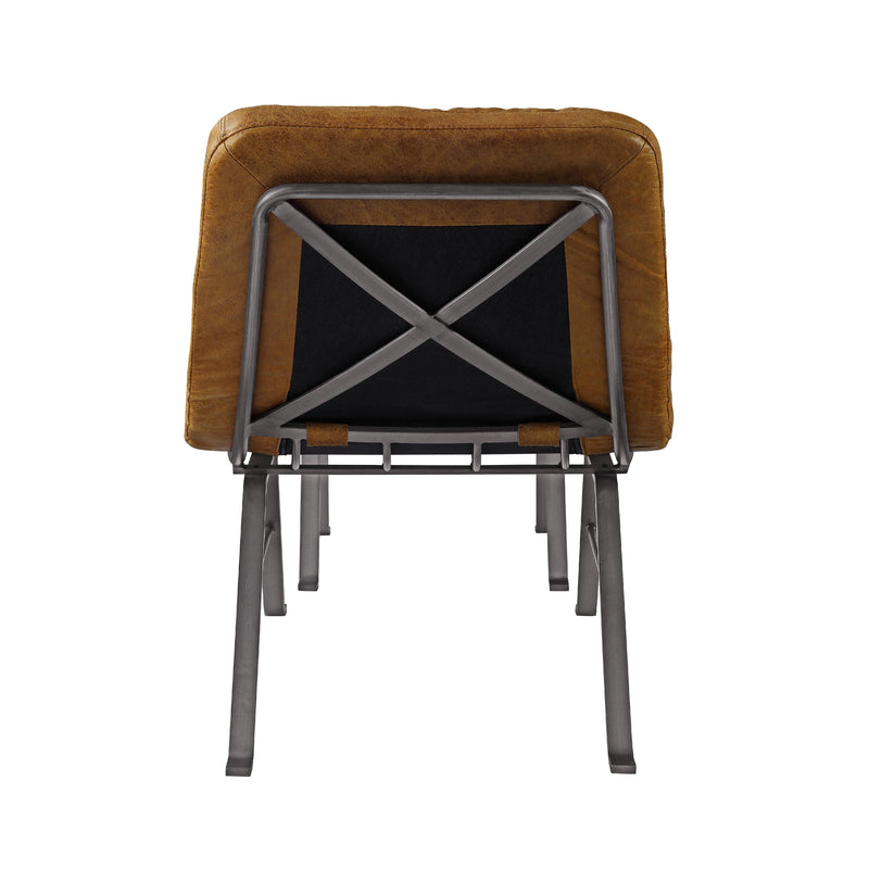 Acme Furniture Bison Leather Ottoman 59652 IMAGE 4