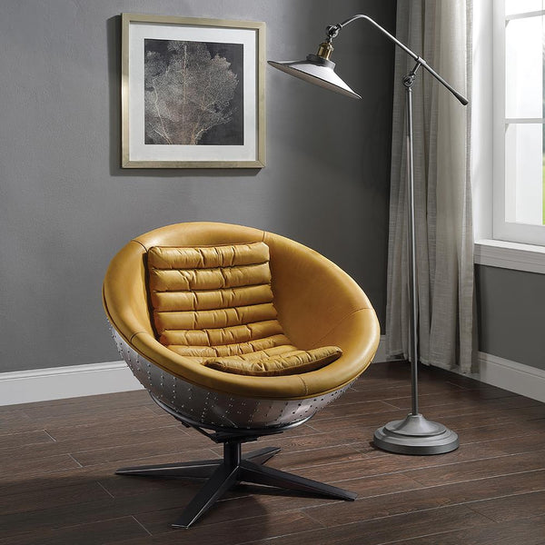 Acme Furniture Brancaster Stationary Leather Accent Chair 59664 IMAGE 1