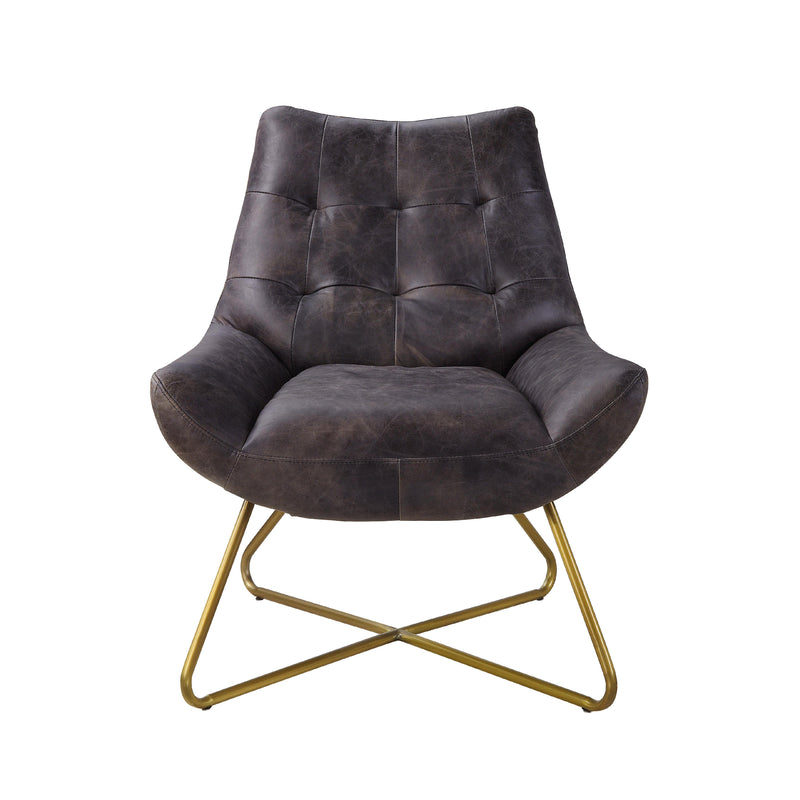 Acme Furniture Dhalsim Stationary Leather Accent Chair 59666 IMAGE 2