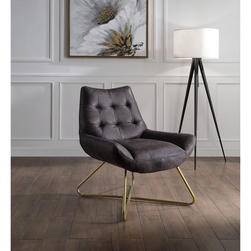 Acme Furniture Dhalsim Stationary Leather Accent Chair 59666 IMAGE 6