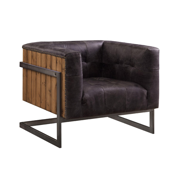 Acme Furniture Sagat Stationary Leather Accent Chair 59667 IMAGE 1