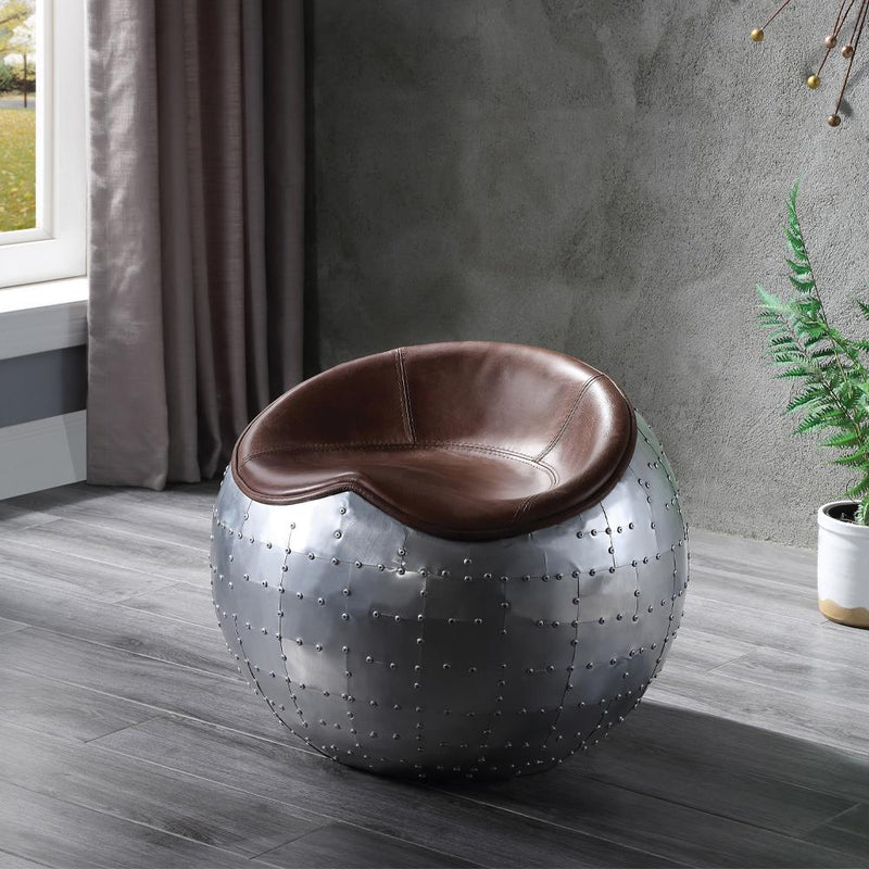 Acme Furniture Brancaster Leather Ottoman 59836 IMAGE 1
