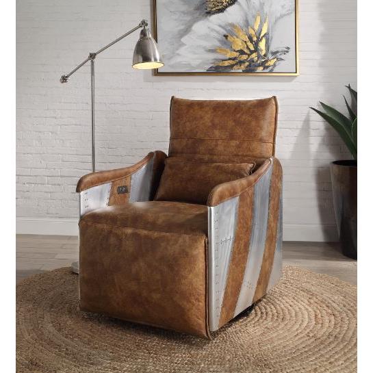Acme Furniture Qalurne Power Leather Recliner 59942 IMAGE 1