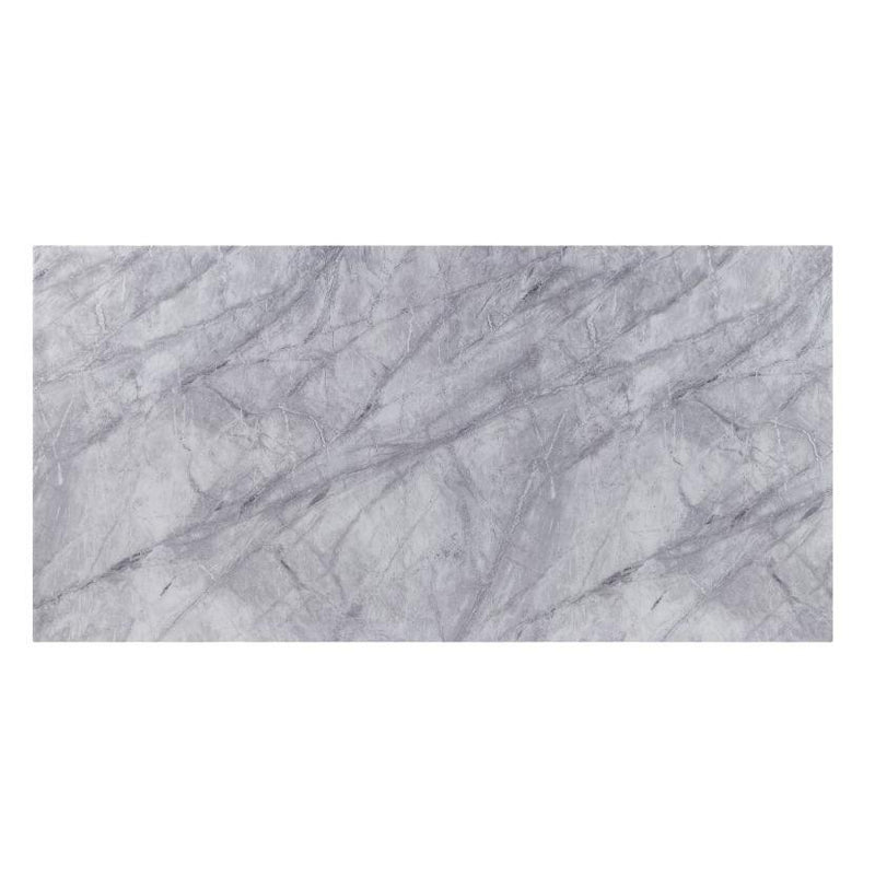 Acme Furniture Satinka Dining Table with Faux Marble Top and Pedestal Base 68265 IMAGE 2