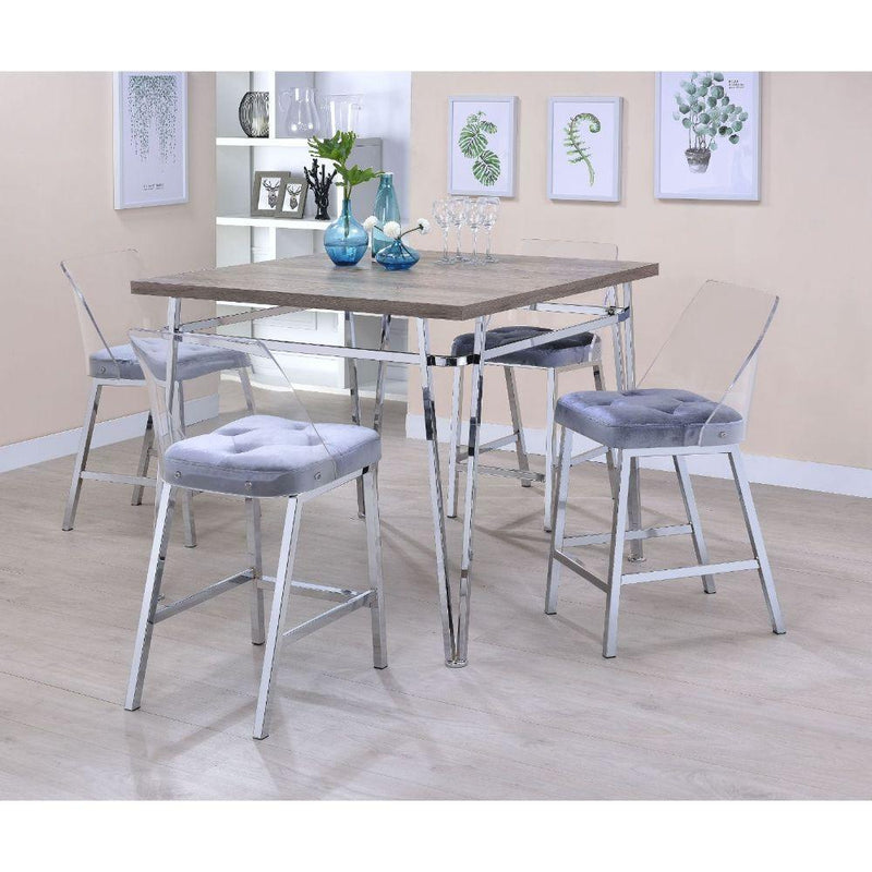Acme Furniture Square Nadie II Counter Height Dining Table 72170 IMAGE 8