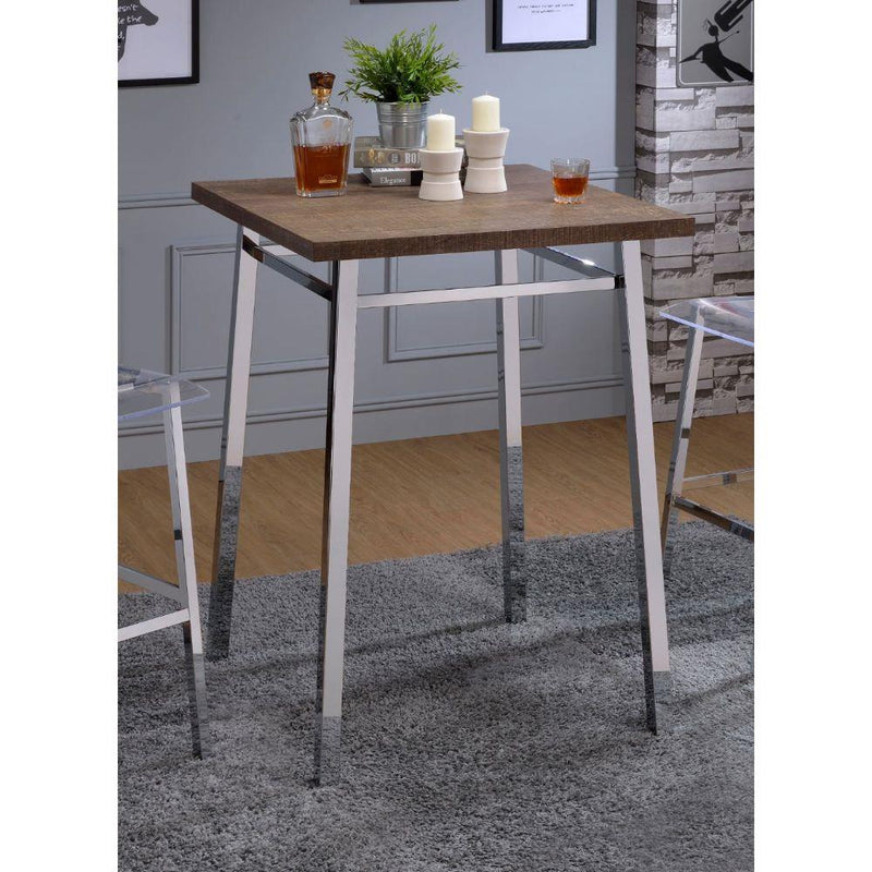 Acme Furniture Round Nadie Pub Height Dining Table 72595 IMAGE 4