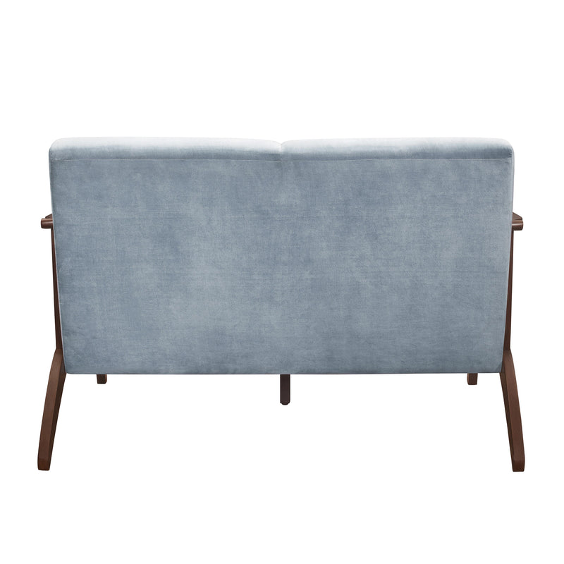 Homelegance Carlson Stationary Fabric Loveseat 1032BGY-2 IMAGE 3