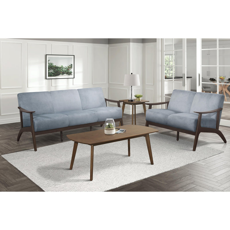 Homelegance Carlson Stationary Fabric Loveseat 1032BGY-2 IMAGE 4