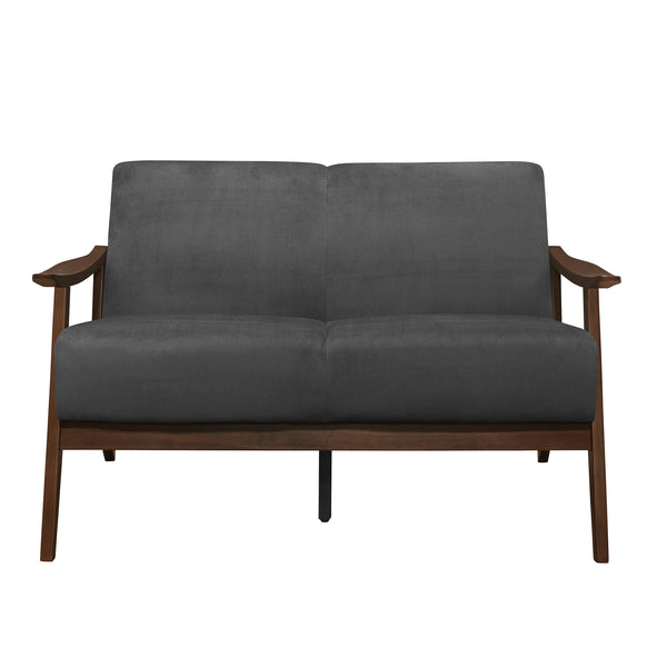 Homelegance Carlson Stationary Fabric Loveseat 1032DG-2 IMAGE 1