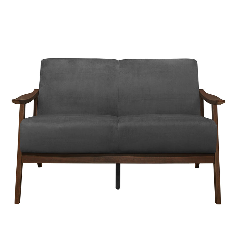 Homelegance Carlson Stationary Fabric Loveseat 1032DG-2 IMAGE 1