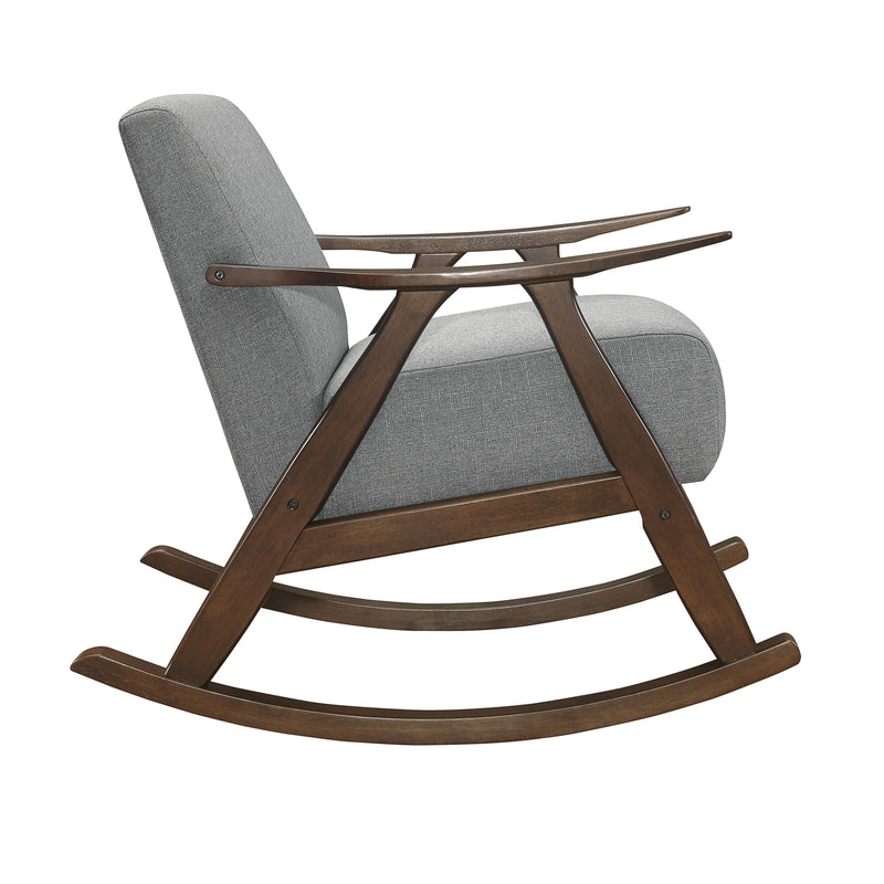 Homelegance Waithe Rocking Fabric Chair 1034GY-1 IMAGE 3