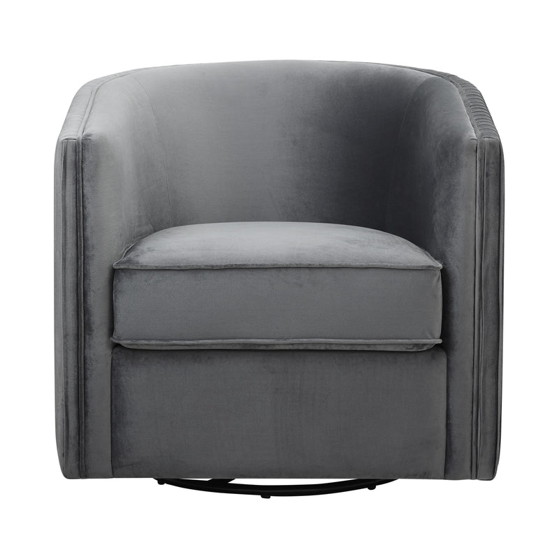 Homelegance Cecily Swivel Fabric Chair 1038GY-1 IMAGE 1