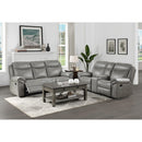 Homelegance Aram Reclining Leather Look Sofa 8206GRY-3 IMAGE 8