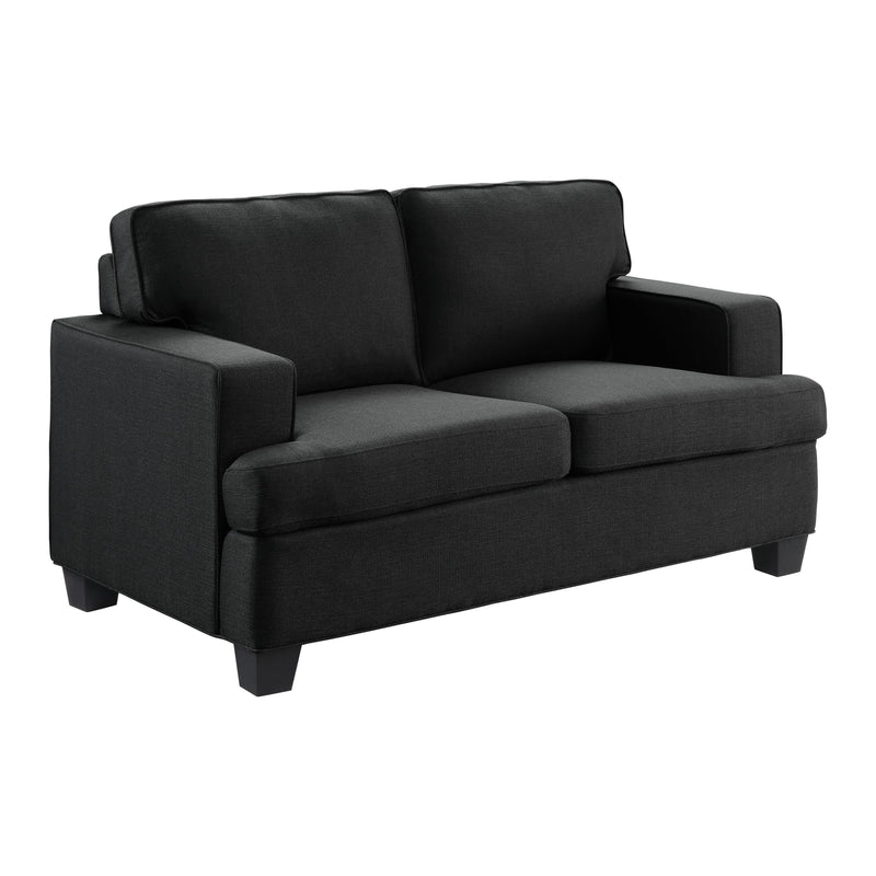 Homelegance Elmont Stationary Fabric Loveseat 9327BK-2 IMAGE 2