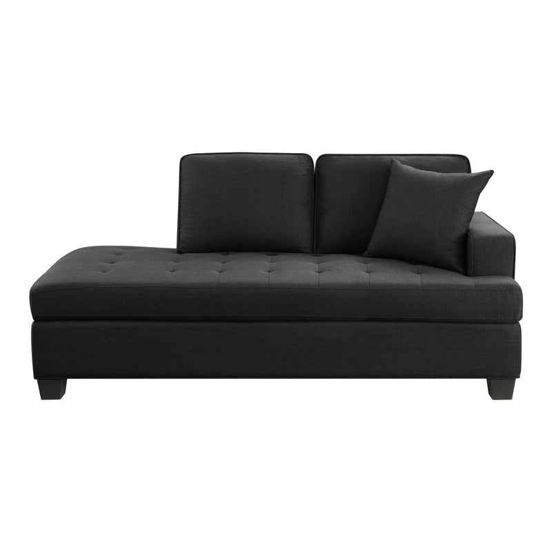 Homelegance Elmont Fabric Chaise 9327BK-5 IMAGE 1