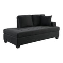 Homelegance Elmont Fabric Chaise 9327BK-5 IMAGE 2