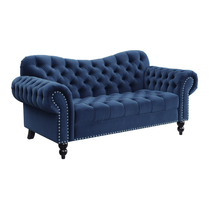 Homelegance Rosalie Stationary Fabric Loveseat 9330BU-2 IMAGE 2