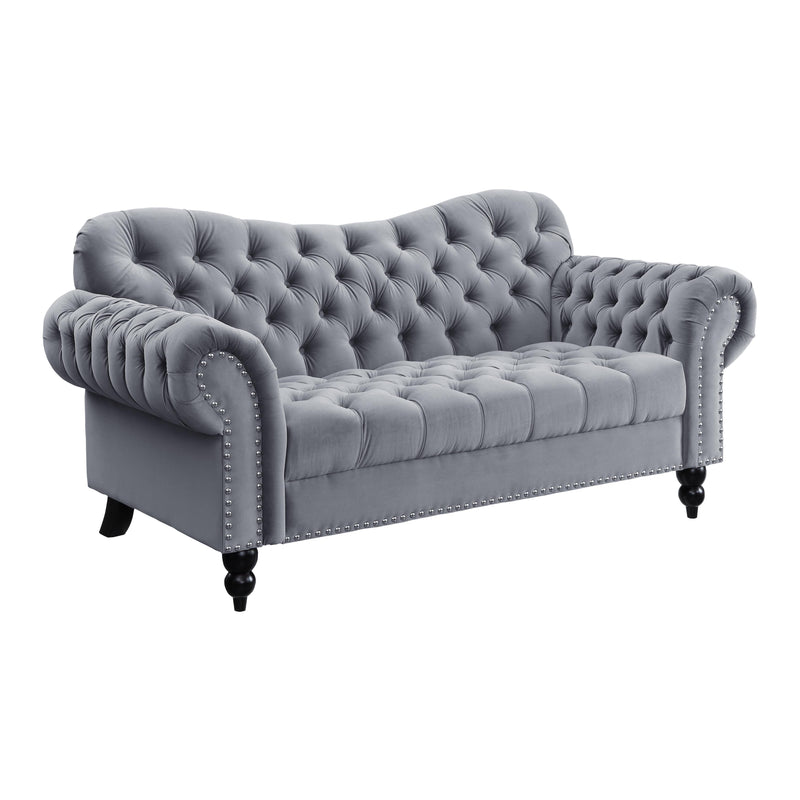 Homelegance Rosalie Stationary Fabric Loveseat 9330DG-2 IMAGE 2