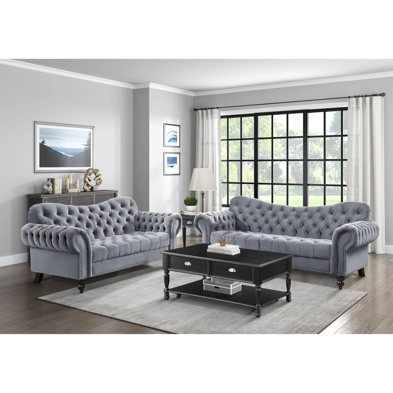 Homelegance Rosalie Stationary Fabric Loveseat 9330DG-2 IMAGE 5