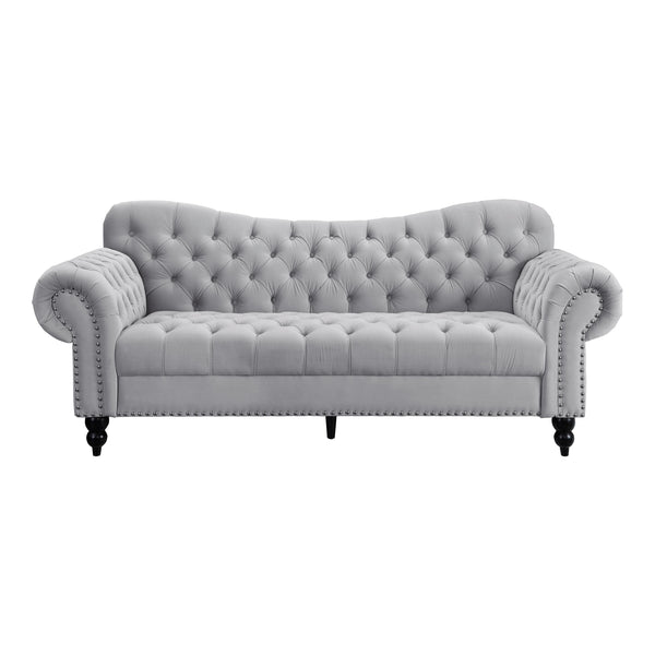 Homelegance Rosalie Stationary Fabric Sofa 9330GY-3 IMAGE 1