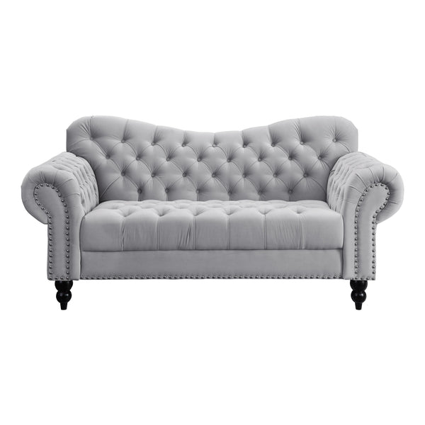 Homelegance Rosalie Stationary Fabric Loveseat 9330GY-2 IMAGE 1