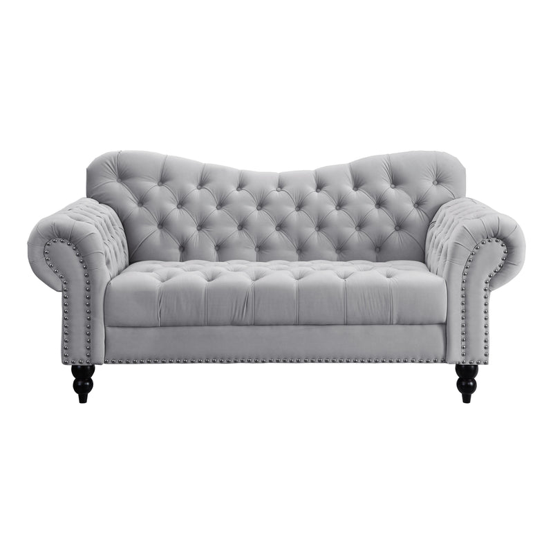 Homelegance Rosalie Stationary Fabric Loveseat 9330GY-2 IMAGE 1