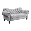 Homelegance Rosalie Stationary Fabric Loveseat 9330GY-2 IMAGE 2