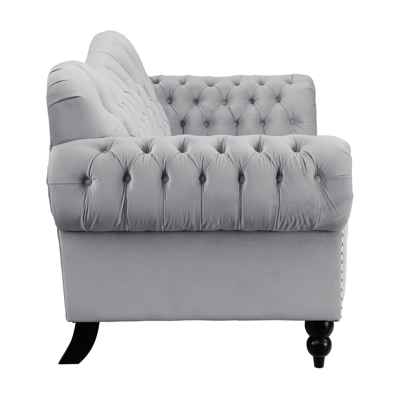 Homelegance Rosalie Stationary Fabric Loveseat 9330GY-2 IMAGE 3