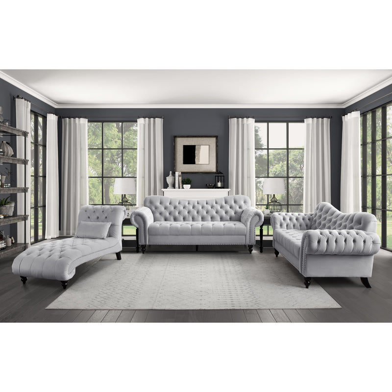 Homelegance Rosalie Stationary Fabric Loveseat 9330GY-2 IMAGE 6