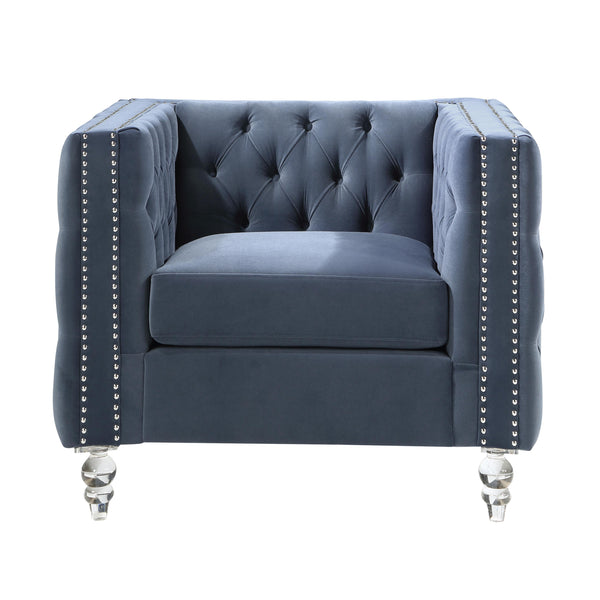 Homelegance Orina Stationary Fabric Chair 9349DBU-1 IMAGE 1