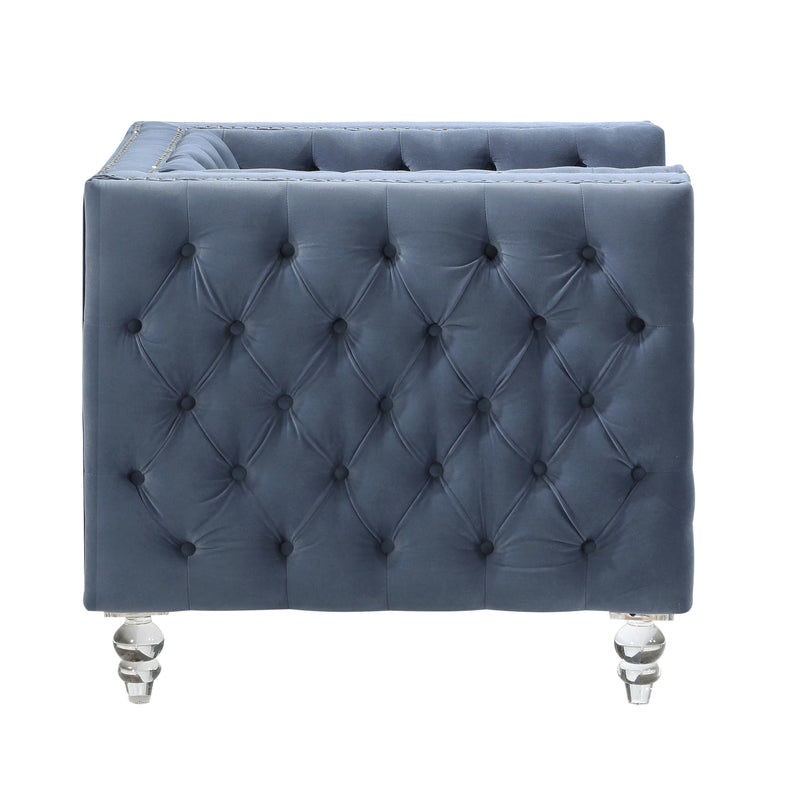 Homelegance Orina Stationary Fabric Chair 9349DBU-1 IMAGE 3