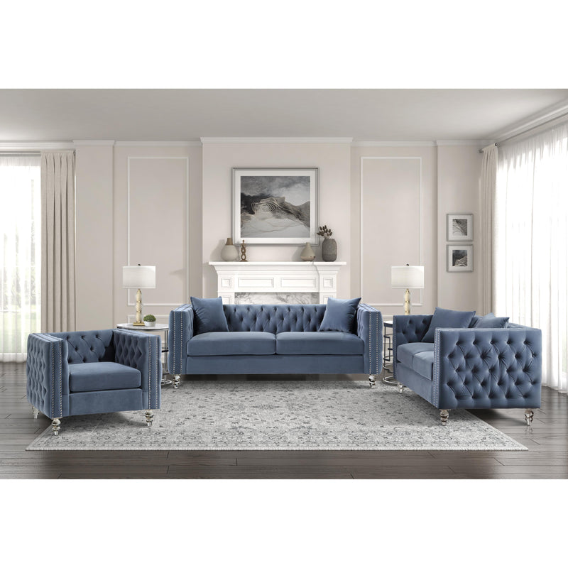 Homelegance Orina Stationary Fabric Chair 9349DBU-1 IMAGE 5