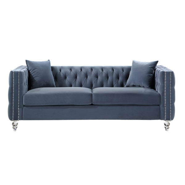 Homelegance Orina Stationary Fabric Sofa 9349DBU-3 IMAGE 1
