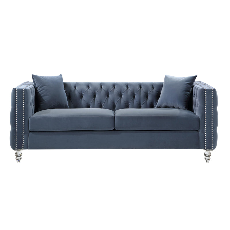 Homelegance Orina Stationary Fabric Sofa 9349DBU-3 IMAGE 1
