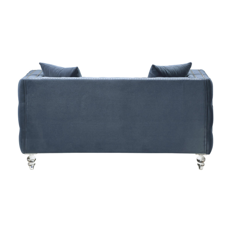 Homelegance Orina Stationary Fabric Loveseat 9349DBU-2 IMAGE 3