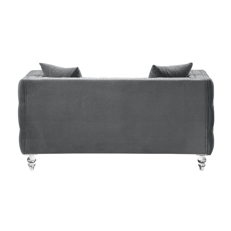 Homelegance Orina Stationary Fabric Loveseat 9349GRY-2 IMAGE 3