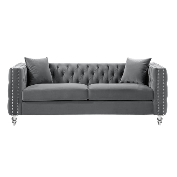 Homelegance Orina Stationary Fabric Sofa 9349GRY-3 IMAGE 1