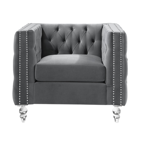 Homelegance Orina Stationary Fabric Chair 9349GRY-1 IMAGE 1