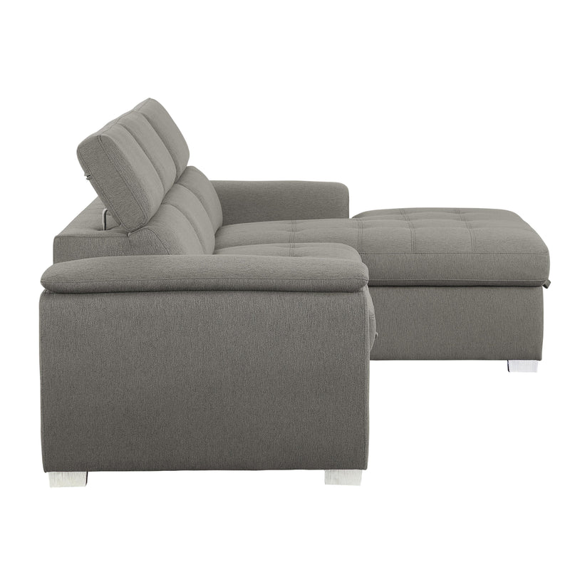 Homelegance Berel Fabric 2 pc Sectional 9355BR*22LRC IMAGE 3