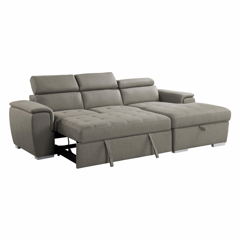 Homelegance Berel Fabric 2 pc Sectional 9355BR*22LRC IMAGE 7
