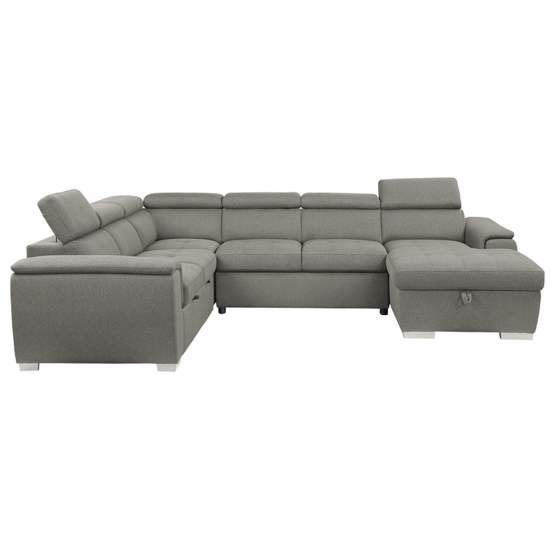 Homelegance Berel Fabric 4 pc Sectional 9355BR*42LRC IMAGE 2