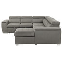 Homelegance Berel Fabric 4 pc Sectional 9355BR*42LRC IMAGE 3