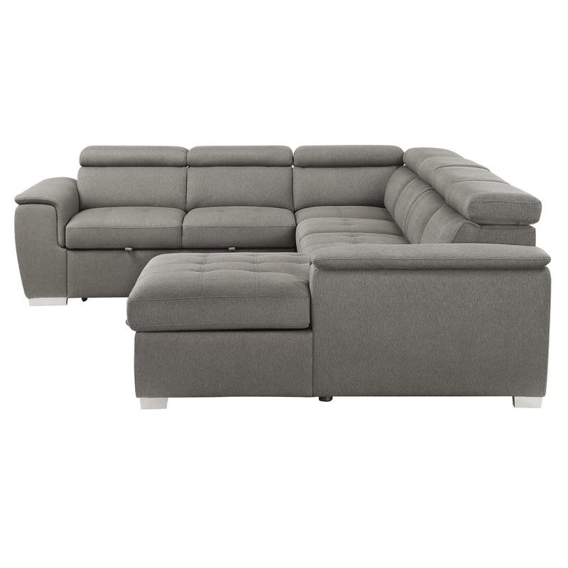 Homelegance Berel Fabric 4 pc Sectional 9355BR*42LRC IMAGE 3